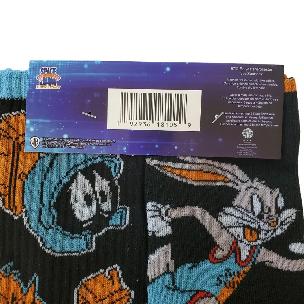 Space Jam A New Legacy‎ Bugs Bunny Tune Squad Crew Socks 2 Pairs New